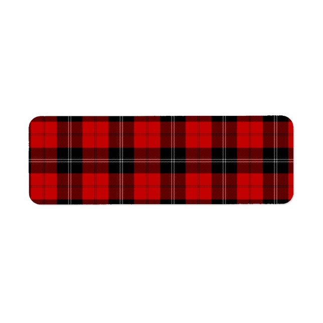 Étiquette Ramsay tartan rouge noir plaid (Devant)