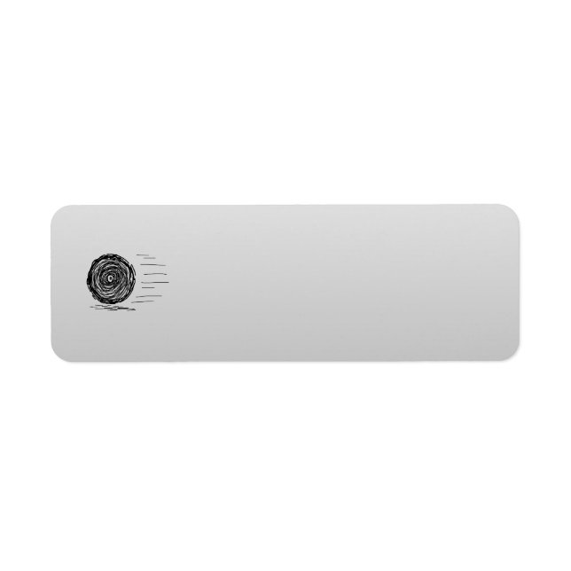 Étiquette Rapide. Vite. Symbole en noir sur gris. (Devant)