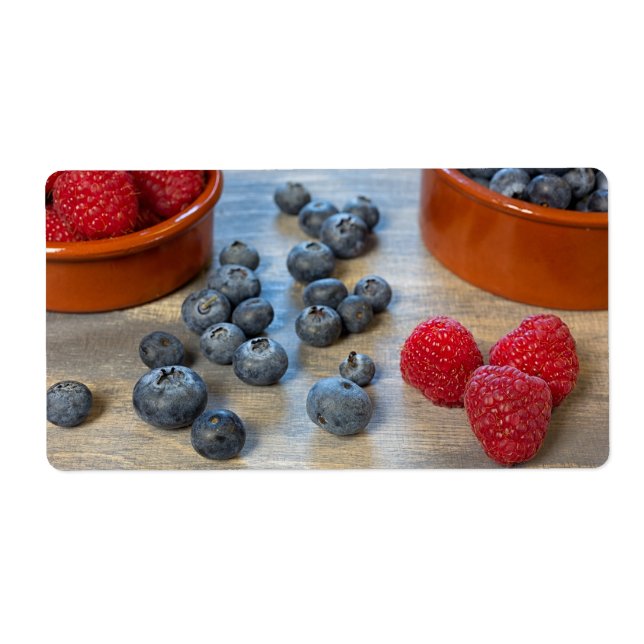Étiquette Raspberries and Blueberries (Devant)