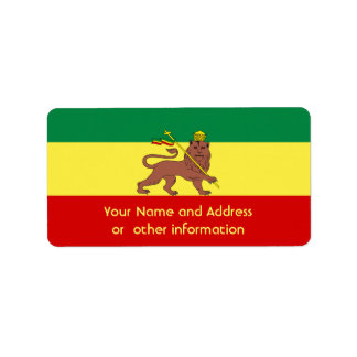 Étiquette Rasta Reggae Lion de Juda