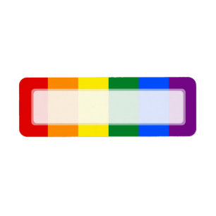 Étiquette Rayure de drapeau d'arc-en-ciel de gay pride de