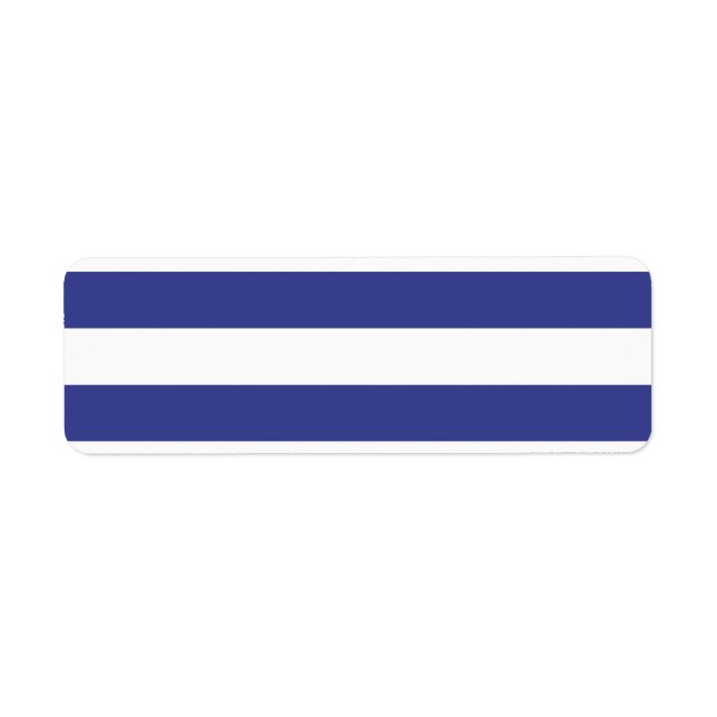 Étiquette Rayures bleues et blanches (Devant)