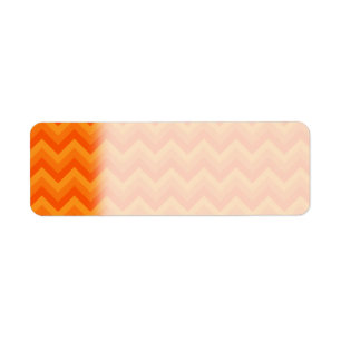 Étiquette Rayures oranges de zigzag