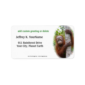 Étiquette Réception de voeux personnalisée pour les Oranguta