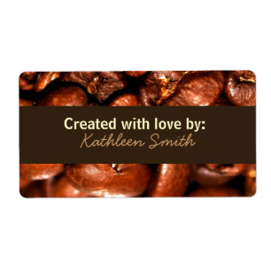 Étiquette Recette de Coffeebeans/étiquette de sucreries