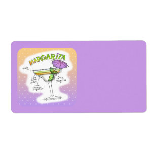 ÉTIQUETTE RECETTE DE MARGARITA ART COCKTAIL