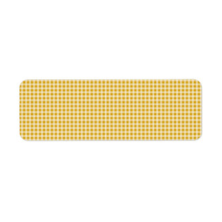 Étiquette Récolte or et blanc En vichy chèque Motif plaid