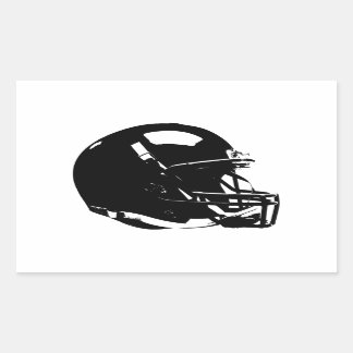 Étiquette Rectangle du casque de football Pop Art