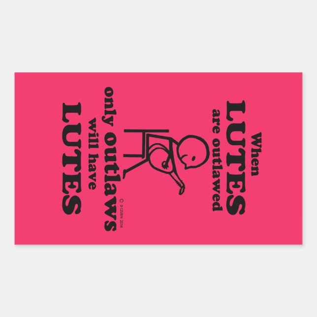 Étiquette rectangulaire interdite aux lutes (Devant)