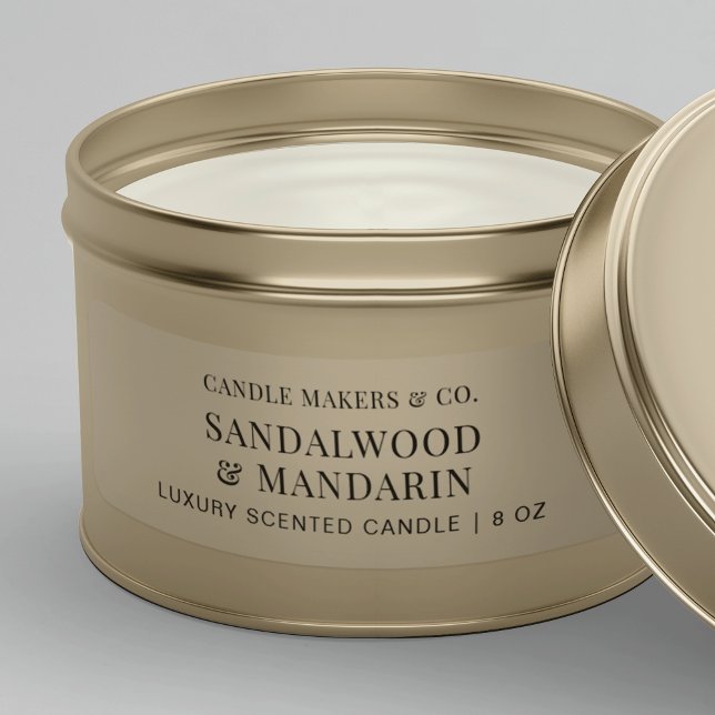 Étiquette rectangulaire minimaliste clair bougie 3 (Créateur téléchargé)