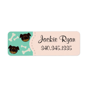 Étiquette Récupération de mignon Rottweiler Motif de chiot e