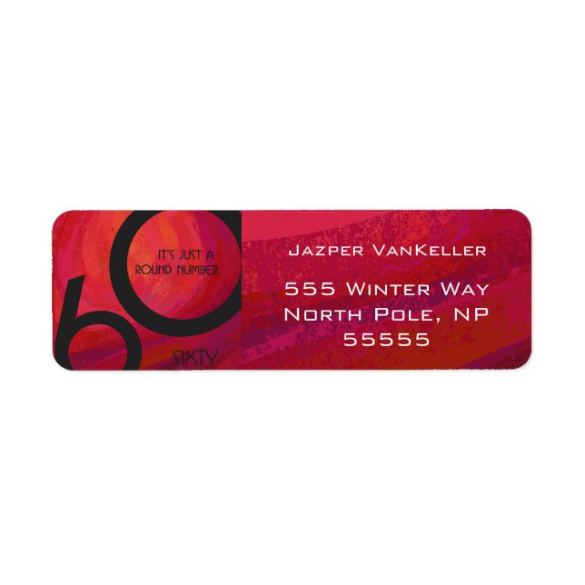 Étiquette Red 60 Dix Anniversaire (Devant)