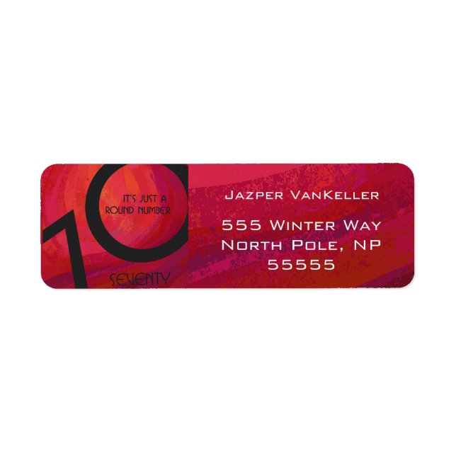 Étiquette Red 70 Dix Anniversaire (Devant)