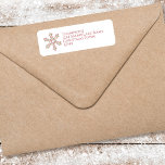 Étiquette Red and Green Snowflake Christmas Adresse de retou<br><div class="desc">Une simple adresse de retour de Noël de flocon vert,  avec le rouge et le vert des fêtes et un flocon de neige,  un simple minimaliste,  classique moderne,  un élégant,  amusant,  fantaisiste,  traditionnel,  mailing étiquette moderne</div>