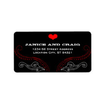 Red & Black Rock 'n' Roll Music Mariage à thème