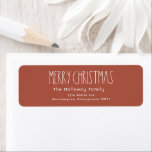 Étiquette Red Boho Christmas Retourner l'adresse Enveloppe<br><div class="desc">Ce étiquette boho rouge enveloppe d'adresse de retour de Noël est parfait pour votre accueil de vacances bohème de campagne moderne inspirée de maison de campagne. La police de caractères rustique classique mais délicate dessinée à la main lui donne un aspect terreux vintage tout en le gardant mignon et simple....</div>