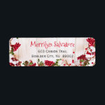 Étiquette Red Christmas Berries Adresse de retour Label<br><div class="desc">Berries rouges saisonnières Papier de fin d'année de retour étiquette d'adresse. Choisissez votre police et votre couleur de police avec le bouton personnaliser !
Veuillez envisager de laisser un avis si vous avez apprécié cet article.</div>