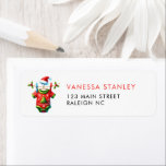 Étiquette Red Christmas Père Noël Baby shower Adresse de ret<br><div class="desc">Ajoutez une touche festive à vos invitations de vacances avec notre étiquette d'adresse de retour Baby shower Red Christmas Père Noël. Doté d'un design joyeux du Père Noël sur un arrière - plan rouge vif, ce étiquette est agrémenté de flocons de neige et de verdure hivernale, complétant parfaitement l'esprit de...</div>
