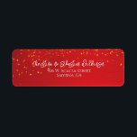 Étiquette Red Christmas Star Return Adresse<br><div class="desc">Une belle étiquette d'adresse de retour de Noël. Ce design rouge présente des étoiles jaunes avec une typographie élégante. Facile à customiser avec vos propres détails.</div>