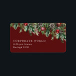 Étiquette Red Corporate Christmas Party Retour Adresse<br><div class="desc">Red Corporate Christmas Party Retourner l'adresse Label Voir la collection correspondante dans Niche et Nest Store</div>