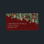 Étiquette Red Corporate Christmas Party Retour Adresse<br><div class="desc">Red Corporate Christmas Party Retourner l'adresse Label Voir la collection correspondante dans Niche et Nest Store</div>