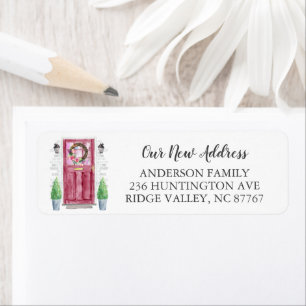 Étiquette Red Front Door New Address Label