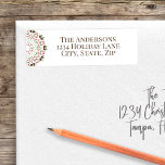 Étiquette Red Green Christmas Return Adresse personnalisée<br><div class="desc">Élevez votre courrier de vacances avec ces étiquettes d'adresse de retour modernes, avec un modèle de nom de famille personnalisable en rouge et vert de Noël festif. Parfait comme simple étiquette de vacances, vous pouvez créer votre propre design unique pour correspondre à votre style saisonnier. Le design élégant classique se...</div>