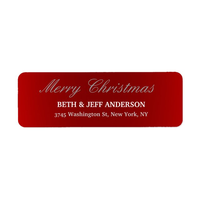 Étiquette Red Joyeux Noël Famille Fêtes Fêtes de (Devant)