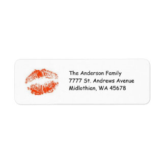Étiquette Red Lips Return Address Label