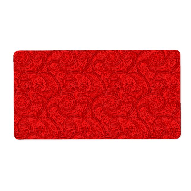Étiquette Red Paisley (Devant)