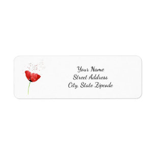 Étiquette Red Poppy