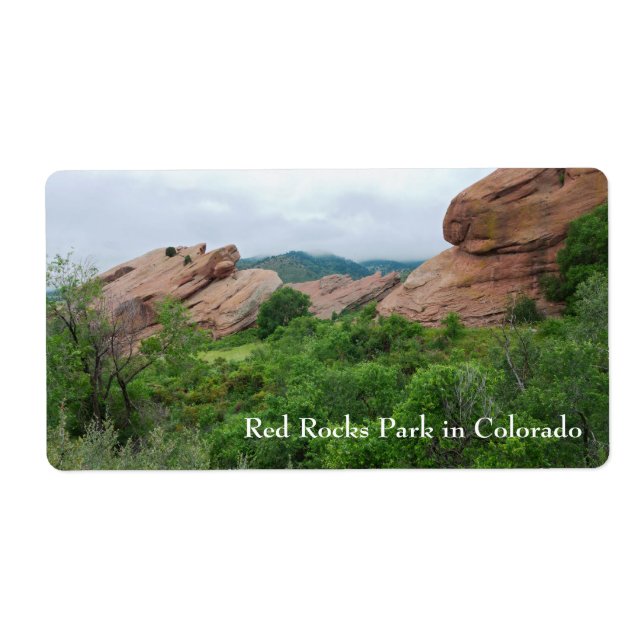Étiquette Red Rocks Ridge Mountains and Valley (Devant)
