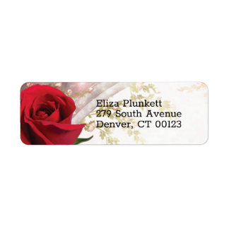 Étiquette Red Rose photo Whimsical