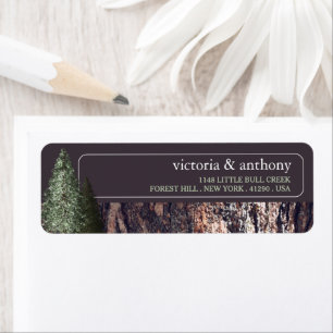 Étiquette Redwoods & Bark, Mariage rustique
