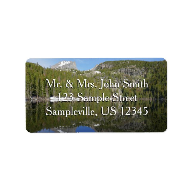 Étiquette Réflexion de Bear Lake I (Devant)