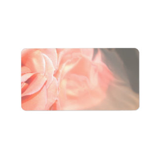 Étiquette Réflexion rose rose pâle en argent