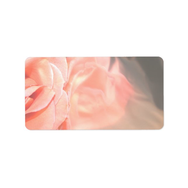 Étiquette Réflexion rose rose pâle en argent (Devant)