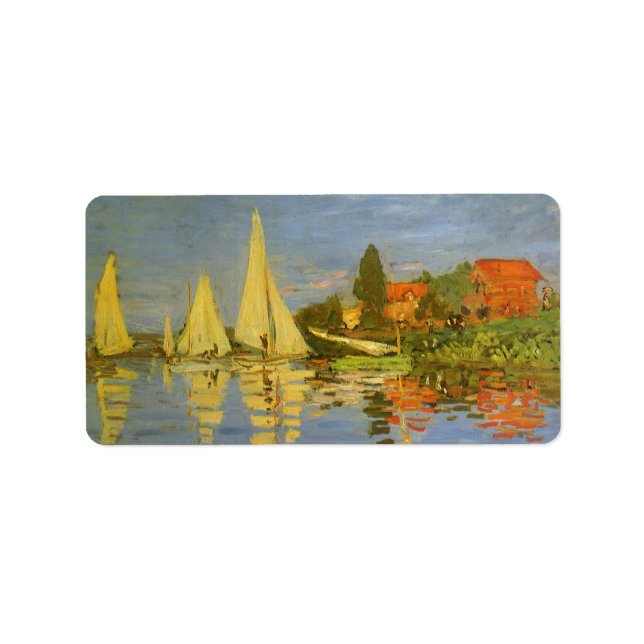 Étiquette Regatta à Argenteuil par Claude Monet (Devant)