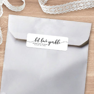 Étiquette Relax Script Let love Sparkle Wedding Favoriser le