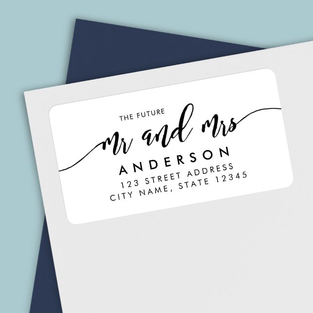 Étiquette Relax Script The Future M. et Mme Adresse (Créateur téléchargé)