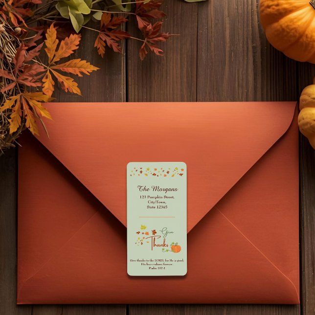 Étiquette Remercie Bible Verse (Créateur téléchargé)