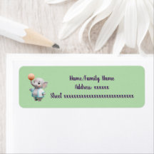 Remerciement de Baby Shower éléphant 3D mignon