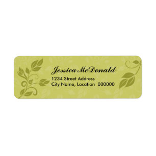 Étiquette Remous élégants et feuille