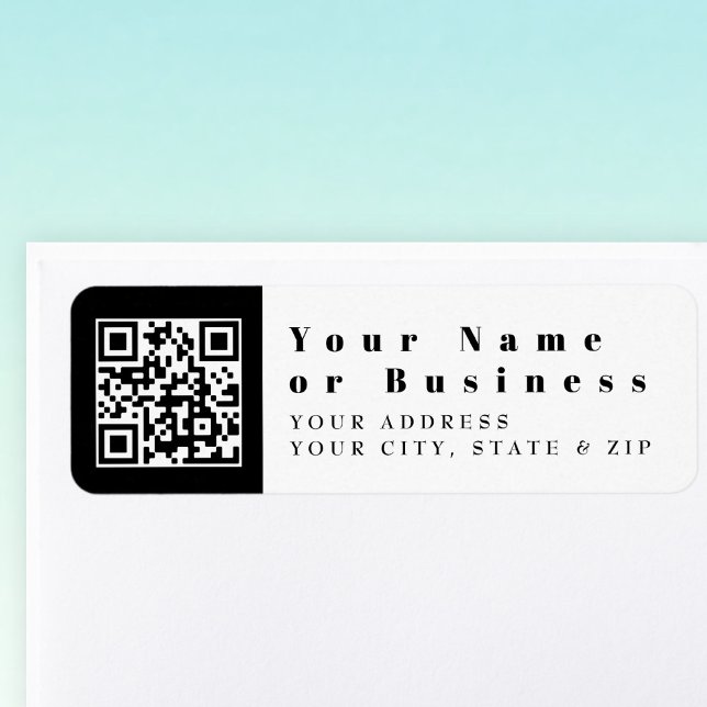 Étiquette Remplacez par votre propre code QR | Moderne (Créateur téléchargé)