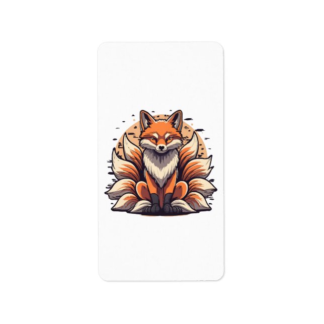 Étiquette Renard à neuf queues (Devant)