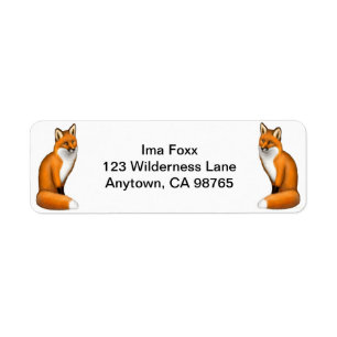Étiquette Renards rouges personnalisables