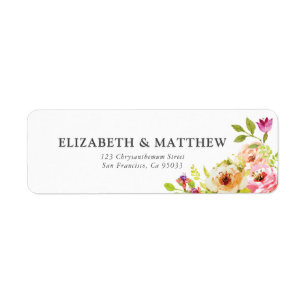 Étiquette Rendement du Mariage floral rustique