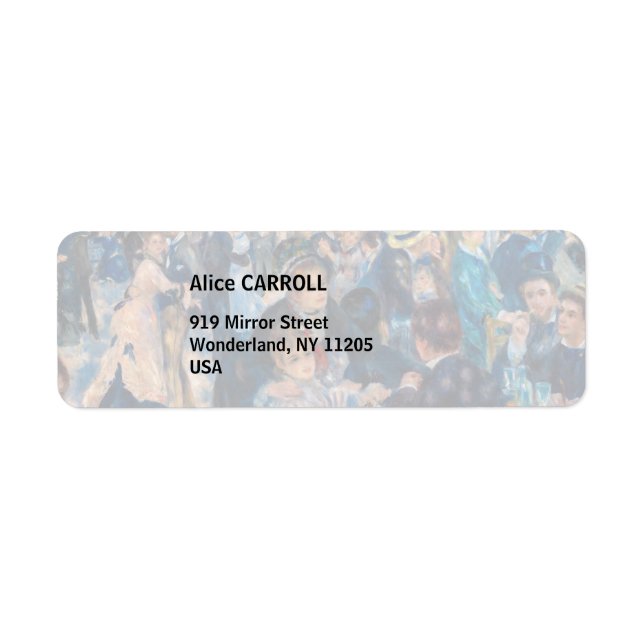 Étiquette Renoir - Danse au Moulin de la Galette (Devant)