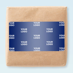 Étiquette Répétition du logo de l'entreprise Marine Blue G