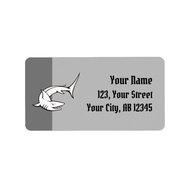Étiquette Requin (Devant)